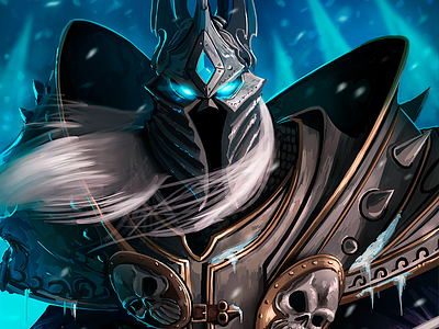 World of Warcraft Fanart: The Lich King arthas blizzard digital painting fan art illustration photoshop the lich king videogames warcraft