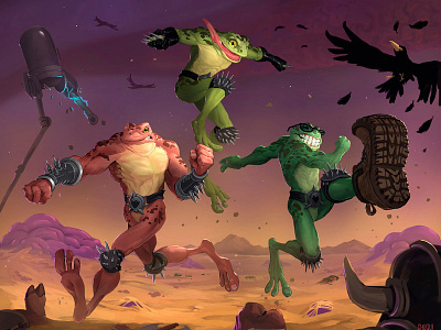 Battletoads Revamp battletoads character design digital art illustration photoshop