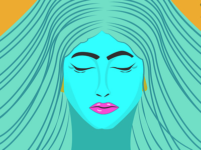 Lady adobe illustrator beauty face illustraion lady vector