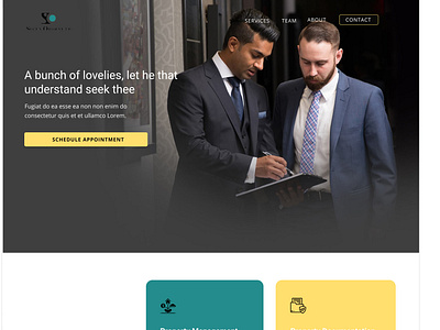 Website landing page for Legal practitioners