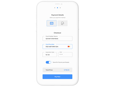 Credit card checkout page app design credit card daily ui ui ui challenge