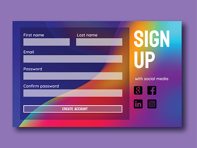 Daily UI 1/100 - Sign Up Page