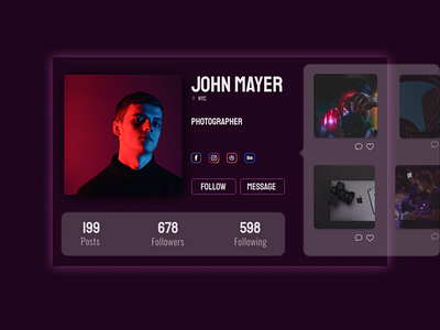 Daily UI 6/100 - User profile