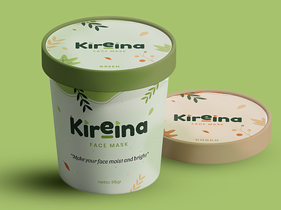 Kireina Packaging Skincare branding graphic design logo mockup packaging