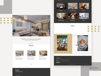 Landing Page - Alova animation branding design hotel branding illustration minimalism ui uiwebdesign ux vector web design webdesign