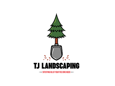 TREE & SHOVEL LANDSCAPING LOGO