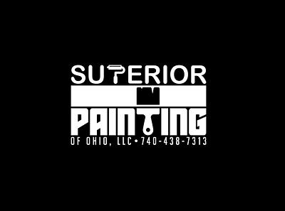 SUPERIOR PAINTING | P+T PAINT ROLLER BRUSH branding brush creative design icon identity illustration lettering logo paint paint roller painting superior typography vector