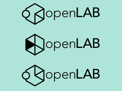 openLAB campaign mark options exhibition gallery logo series