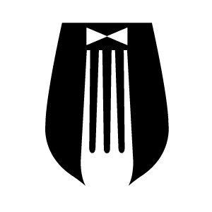 catering logo catering fork tuxedo wine glass
