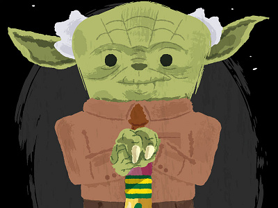 Go to the AAF lunch, you must. illustration pencil star wars yoda