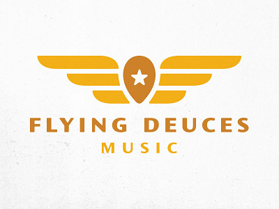 Flying Deuces Music logo refresh danny gatton guitar logo music pick