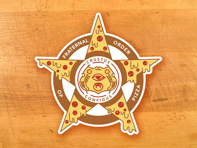 Fraternal Order of Pizza badge pizza
