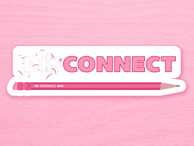 Connect - Dribbble Sticker