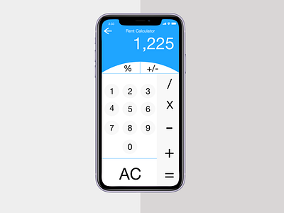 Daily UI 004 Rental Calculator Mobile App Design