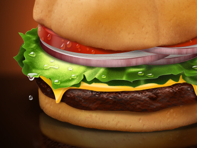 Burger Zoom burger icon illustration photoshop
