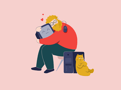 Valentine’s Day & Tech Guy's Day - Illustration