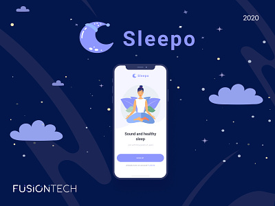 Sleepo app design mobile app night relaxation sleep sleep app ui ux