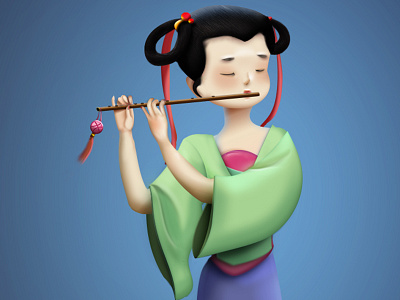 Dribbble!!! character design china chinese girl cute illustration