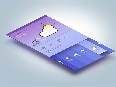 Weather app cloud design interface iphone simple ui weather