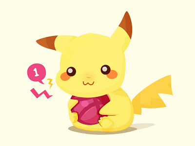Dribbble invite-Pikachu cute illustration invitation invite pikachu pokeball pokemon