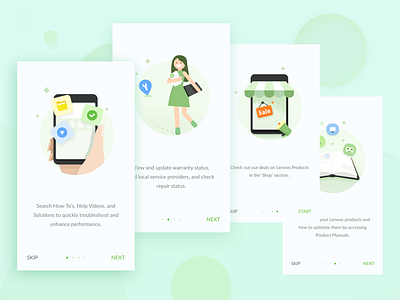 The Onboarding Pages app design illustration interface typography ui ux