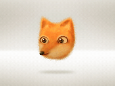 The Little fox's love animation design icon illustration photoshop