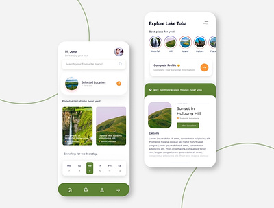 UI Design travelling app 3d graphic design mobile ui uiux