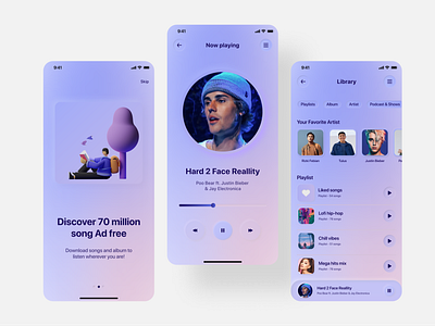 Soft UI Design - Neumorphism Music App