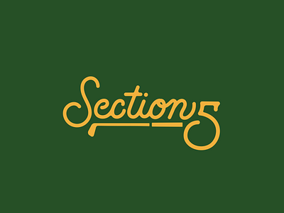 Section 5 Script academy branding design golf graphic design indiana logo script typography