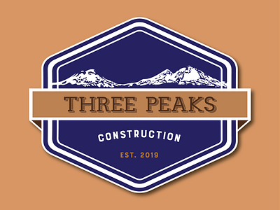 Three Peaks Construction Logo