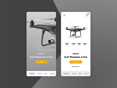 App design - Drone webshop app design drone ui ux webshop