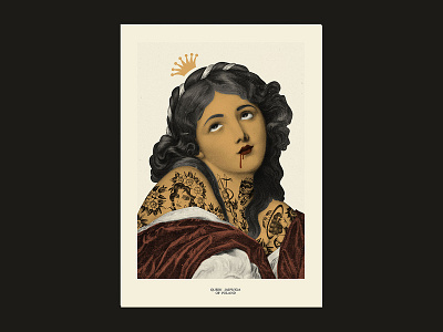 jadwiga queen of poland | poster actor collage collage art cutout gigposter girl girls illustration illustration art queen tattoo tattoo art woman women