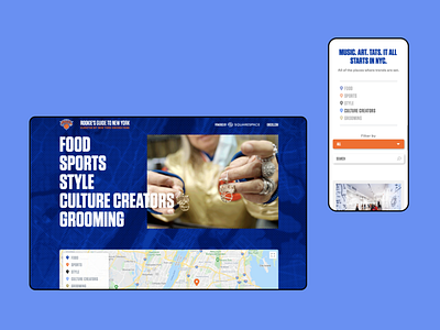 NY Knicks Rookie Guide Website design ui ux website