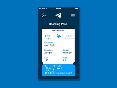 Daily UI #024 Boarding Pass