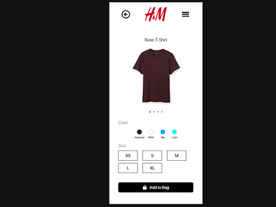 Daily UI #033 Customize Product add to bag add to cart app branding cart clothes clothing customize customize product daily ui dailyui day ui 033 design shopping shopping app ui ux