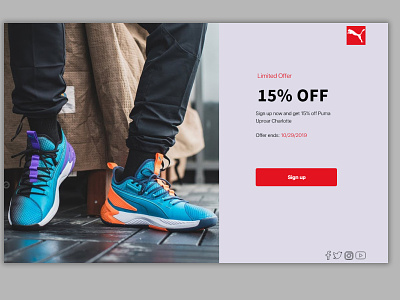 Daily Ui #036 Special Offer app basketball shoes daily ui daily ui 036 dailyui design puma sale shoes special offer ui ux web