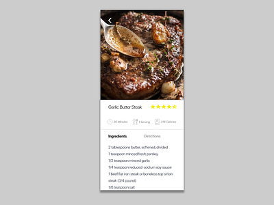 Daily UI #040 Recipe app cook cooking cooking app daily ui daily ui 040 dailyui design ingredient recipe recipes ui ux