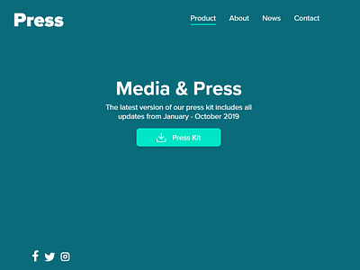 Daily UI #051 Press Page daily ui dailyui dailyui 051 dailyuichallenge design media press press page ui ux web