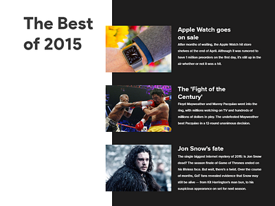 Daily UI #063 The Best of 2015 2015 app daily daily 100 challenge daily ui daily ui 063 dailyui dailyui 063 dailyuichallenge design the best of 2015 ui ux web