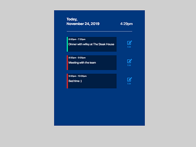 Daily UI  #071 Schedule