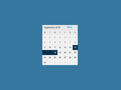 Daily UI #080 Date Picker app daily 100 challenge daily ui dailyui dailyui 080 dailyuichallenge date date picker datepicker dates design ui ux