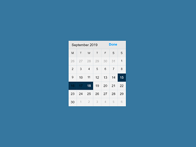 Daily UI #080 Date Picker