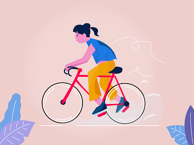 Cyclo bicicleta bike bike ride character characterdesign clean color cyclo flat geometric illustration illustrator vector