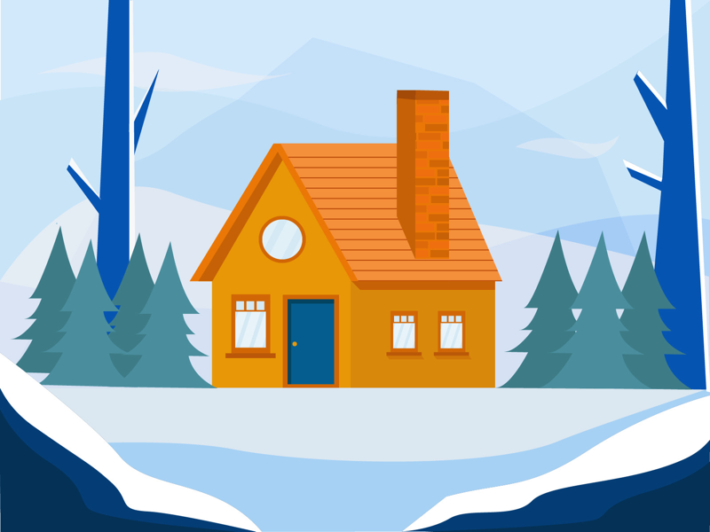 Cottage in the forest by Blanca Sosa on Dribbble