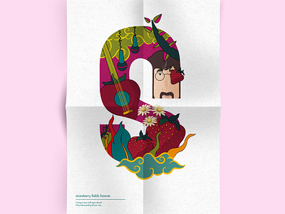 Strawberry Fields Forever 36daysoftype adobe illustrator art beatles design digitalart flat icon illustration illustrationdesign illustrator type typedesign typography vector