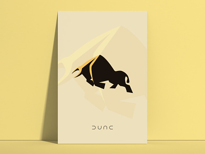 Dune 2021 Movie Minimalist Poster Bull