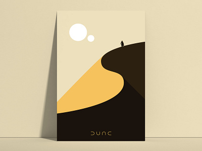 Dune 2021 Movie Minimalist Poster Sand Dune 2 arrakis atreides design dune dune 2021 dune minimal poster dune poster fear is the mind killer lonnie petersheim