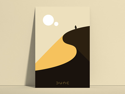 Dune 2021 Movie Minimalist Poster Sand Dune 2