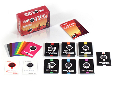 Imposters on Mars Card Game among us board game board game design imposter imposter card game imposters on mars party games social deduction