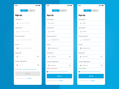 Sign up page consistency design principles signup style typography ui ux